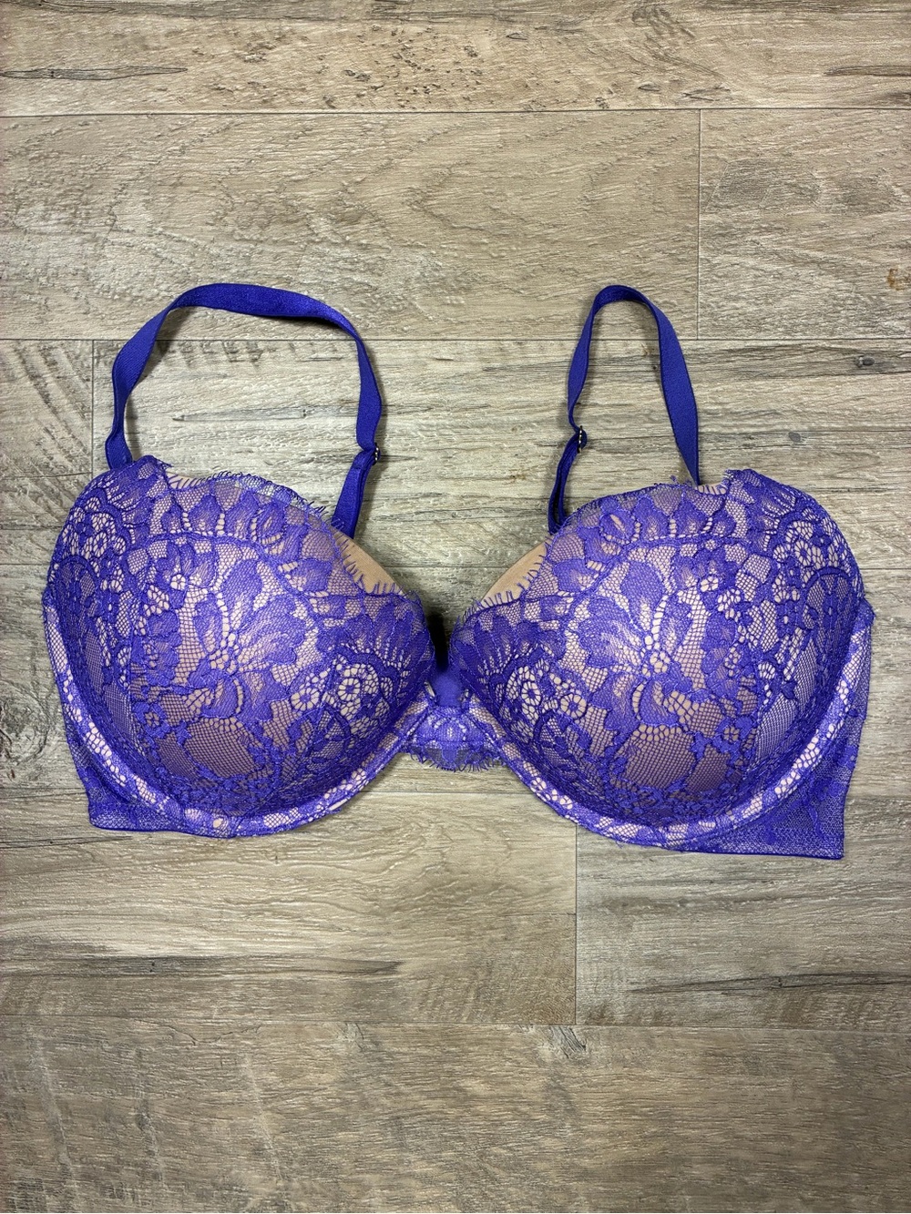 Victoria Secret Underwired Floral Lace Push Up Bra